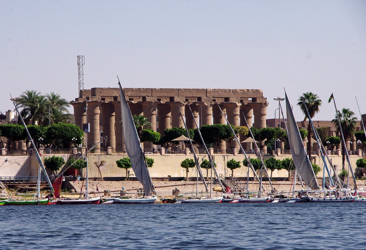 temple, ships, luxor, columns, city, nile, antique, egypt, archaeology, the story, luxor, luxor, luxor, luxor, luxor